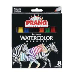 Dixon Ticonderoga Co. Prang Watercolor Markers, Conical Tip, 12 Bright Colors (DIX80123)