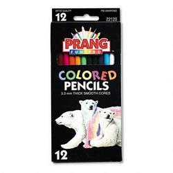 Dixon Ticonderoga Co. Prang® Presharpened Colored Pencils, 3.3mm Lead, 12-Color Set (DIX22120)