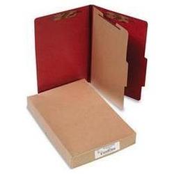 Acco Brands Inc. Pressboard 25-Point Classification Folders, Legal, 4-Section, Earth Red, 10/Bx (ACC16034)