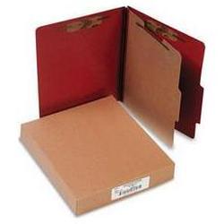 Acco Brands Inc. Pressboard 25-Point Classification Folders, Letter, 4-Section, Earth Red, 10/Box (ACC15034)