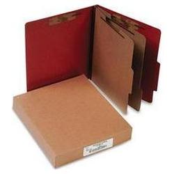 Acco Brands Inc. Pressboard 25-Point Classification Folders, Letter, 6-Section, Earth Red, 10/Box (ACC15036)