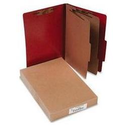 Acco Brands Inc. Presstex® 20-Point Classification Folders, Legal, 6-Section, Red, 10/Box (ACC16006)