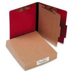 Acco Brands Inc. Presstex® ColorLife® Classification Folders, Letter, 4-Sect., Exec. Red, 10/Bx (ACC15649)