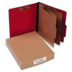Acco Brands Inc. Presstex® ColorLife® Classification Folders, Letter, 6-Sect., Exec. Red, 10/Bx (ACC15669)
