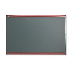 Quartet Manufacturing. Co. Prestige Plus® Gray Diamond Mesh Bulletin Board, 36 x 24, Mahogany Frame (QRTB443M)