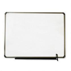 Quartet Manufacturing. Co. Prestige™ Total Erase® Dry Erase Marker Board, Titanium Euro™ Frame, 48 x 36 (QRTTE564T