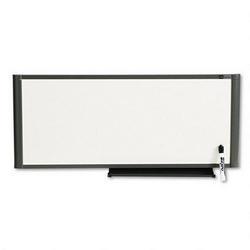 Quartet Manufacturing. Co. Prestige™ Workstation Total Erase® Marker Board, 30 x 13, Graphite Frame (QRTWM3013)