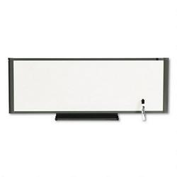 Quartet Manufacturing. Co. Prestige™ Workstation Total Erase® Marker Board, 36 x 13, Graphite Frame (QRTWM3613)