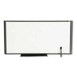 Quartet Manufacturing. Co. Prestige™ Workstation Total Erase® Marker Board, 36 x 18, Graphite Frame (QRTWM3618)