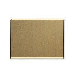 Quartet Manufacturing. Co. Prestige® Colored Cork Bulletin Board, 48 x 36, Graphite-Blend Cork/Maple Frame (QRTB244MA)