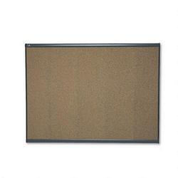 Quartet Manufacturing. Co. Prestige® Colored Cork Bulletin Board, 48x36, Graphite-Blend Cork/Graphite Frame (QRTB244G)