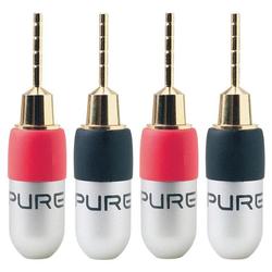 PureAV Gold Do-It-Yourself Speaker Pins - 4-Pack - Silver Series
