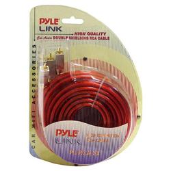 Pyle PLRCA20 Link Series High Quality Audio Cable - 2 x RCA - 2 x RCA - 20ft - Transparent Red