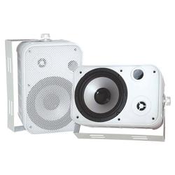 Pyle PylePro PDWR50W Indoor/Outdoor Waterproof Speakers - 2-way Speaker - Cable - White