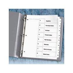Avery-Dennison Ready Index® 10 Tab Classic Black & White, 1 Set/Pack (AVE11134)