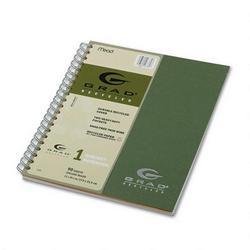 Mead Products Recycled Twin Wire Single-Subject College Rule Notebook, 11 x 8-1/2, 90 Sheets (MEA06382)