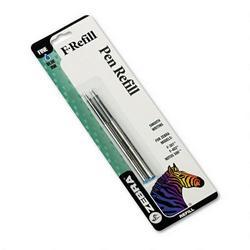 Zebra Pen Corp. Refills for F301/F402 & Silver Select™ 500 Ballpoint Pens, Fine, Blue, 2/Pack (ZEB85522)