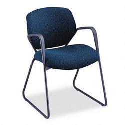 HON Resolution 6200 Series Guest Arm Chair, Sled Base, Navy Blue Fabric - Sold as 1 Each
