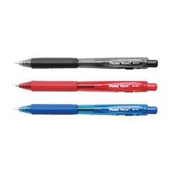 Pentel Of America Retractable Ballpoint Pen, Medium Point, Rubber Grip, Black Ink (PENBK440A)