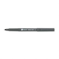 Universal Office Products Roller Ball Pen with Metal Tip and Clip, Fine Point, Black Ink (UNV29010)