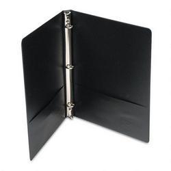 Universal Office Products Round Ring Binder, Suede Finish Vinyl, 1/2 Capacity, Black (UNV30401)