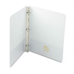 Universal Office Products Round Ring Economy Vinyl View Binder, 1 Capacity, White (UNV20962)
