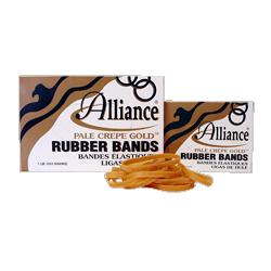Alliance Rubber Rubber Bands, Size 107, 1/4 lb., 7 x5/8 , Pale Crepe (ALL21079)