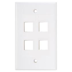 SCP Wire & Cable 204-WH Keystone Style Port Wallplate - White