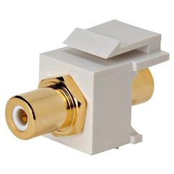 SCP Wire & Cable 243-WH-WH Gold Plated RCA to RCA with White Snap- In