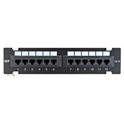 SCP Wire & Cable 312-5 12-Port Patch Panel for CAT 5e