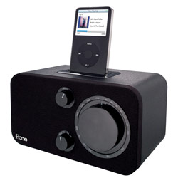 iHome SDI Technologies IH10B AM/FM Table Radio iPod Speaker - Black