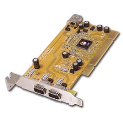 SIIG INC SIIG 3 Port Low Profile 1394 FireWire Adapter - 2 x 6-pin IEEE 1394a - FireWire External, 1 x 6-pin IEEE 1394a - FireWire Internal - Plug-in Card