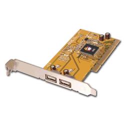 SIIG INC SIIG Dual-Port USB 2.0 PCI Adapter - 2 x 4-pin USB 2.0 - USB External - Plug-in Card