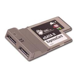 SIIG INC SIIG eSATA II ExpressCard - 2 x 7-pin eSATA Serial ATA/300 External SATA External - ExpressCard/54