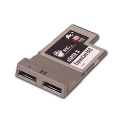 SIIG INC SIIG eSATA II ExpressCard RAID Adapter - - Up to 300MBps - 2 x 7-pin eSATA Serial ATA/300 - External SATA External