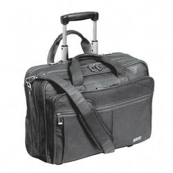 United States Luggage SOLO Leather Computer Portfolio - Top Loading - Leather - Black