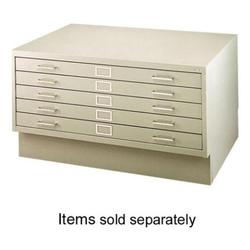 Safco 5-Drawer Steel Flat File - 46.38 Height x 35.37 Width x 16.5 Depth - Steel - 5 x File Drawer(s) - Tropic Sand