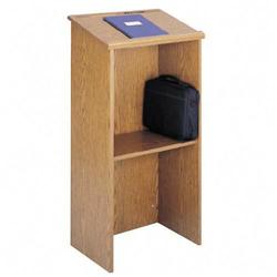 Safco Stand Up Lectern - Rectangle - 46 x 23 x 15.75 - Wood - Medium Oak