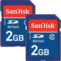 SanDisk 2GB Secure Digital Card - (Twin Pack) - 2 GB