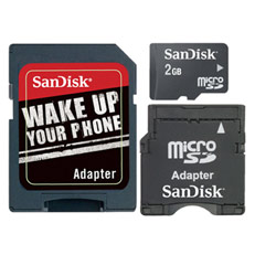 SanDisk Corporation SanDisk 2GB microSD Mobile Memory Kit