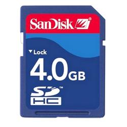 SanDisk 4GB Secure Digital High Capacity (SDHC) Card - 4 GB