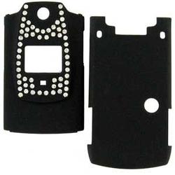 Wireless Emporium, Inc. Sanyo 6600/Katana Bling Rubberized Black Snap-On Protector Case Facepl