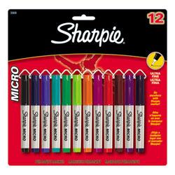 Sanford Sharpie Micro Permanent Marker, 12-Color Set (SAN35808)