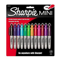 Sanford Sharpie Mini Markers, 8 Count, Black/BE/RD/GN/YW/OE/BY/BN (SAN35109)