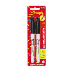 Sanford Sharpie Permanent Marker,Fine Point,Non-Toxic,2 Count,Black (SAN30162)
