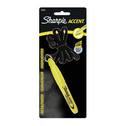 Sanford Sharpie® Accent® Mini Highlighter with Lanyard, Fluorescent Yellow (SAN20379)