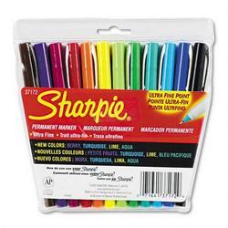 Faber Castell/Sanford Ink Company Sharpie® Ultra Fine Tip Permanent Markers, 12-Color Set, 0.2mm (SAN37172)