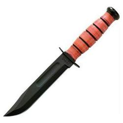 Ka-Bar Short Usmc Knife, With Leather Sheath, Plain