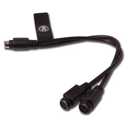 SIIG INC Siig PS/2 Split Cable - 1 x mini-DIN (PS/2) - 2 x mini-DIN (PS/2)