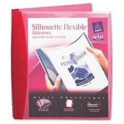 Avery-Dennison Silhouette Flexible Poly View Binder, 1 Capacity, Red (AVE17230)
